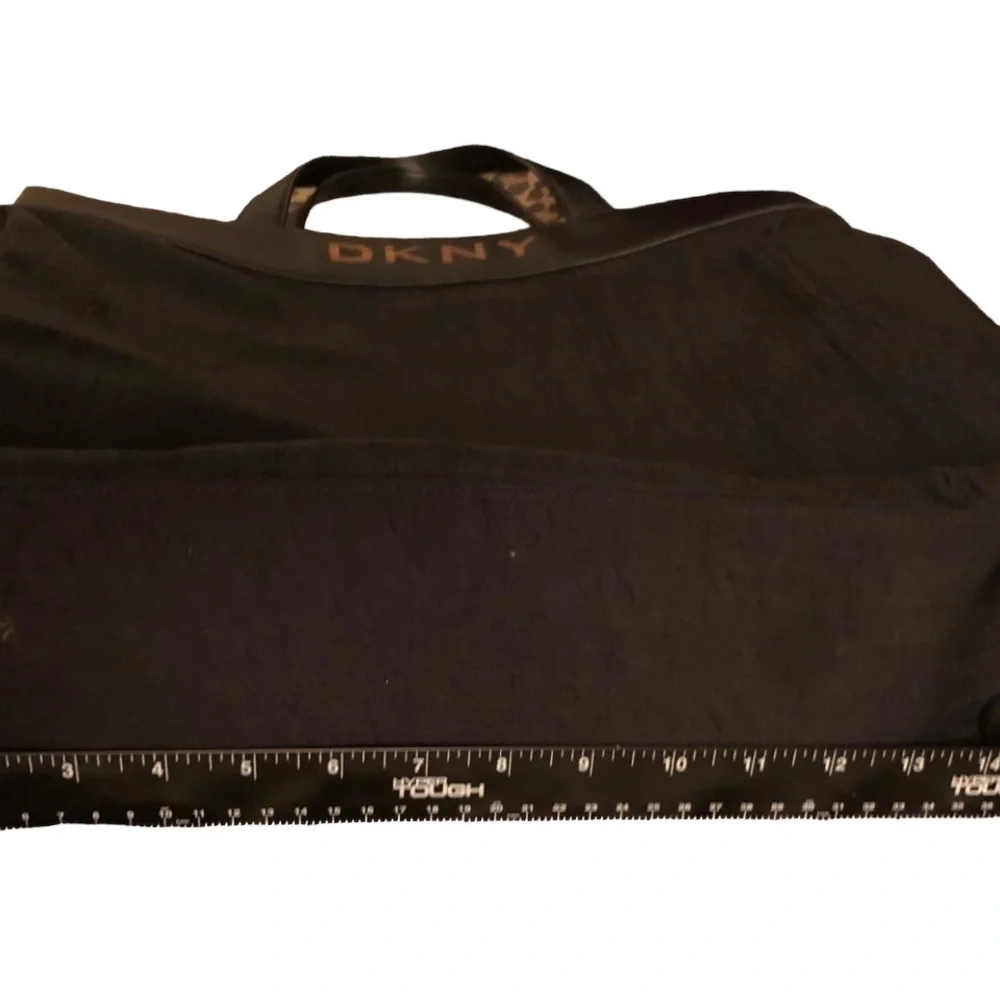 DKNY Donna Karen black Soft sided Commuter Bag/ Briefcase Great shantung Fabric